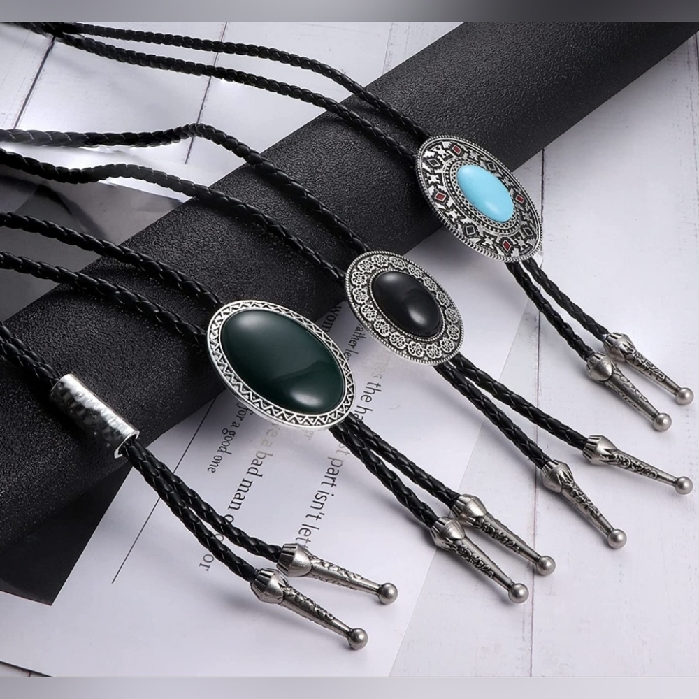 New set of 4 bolo leather ties